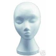 Polystyrene head / Mannequin/ wig Stand