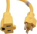 GE 50672 Extension Cord, Indoor/Outdoor Grounded 3 Wire, 50 Foot, Yellow