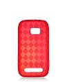 Nokia Lumia 710 Sabre CHECKER RED Cell Phone Candy Skin Case