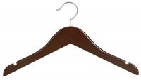 Mahogany & Satin Nickel Junior/Petite Top Hanger [ Bundle of 25 ]