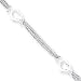 Sterling Silver Polished Heart Anklet - 10 Inch