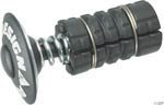 Profile 1" and 1 1/8 top cap and adjustable compression plug.aluminum top cap black