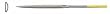 GROBET SWISS FILE NEEDLE 18CM HALF ROUND VALTITAN CUT 0