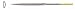 GROBET SWISS FILE NEEDLE 18CM HALF ROUND VALTITAN CUT 0
