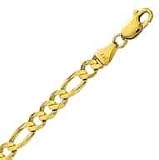 14k Yellow Gold 24 Inch X 5.0 mm Figaro Chain Necklace