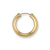 Image of Jewelco London 9ct Yellow gold Plain men's Sleeper earrings ( 0.7g )