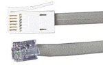 10m BT (Telephone) (6P4C) plug to RJ11 modem cable crossover