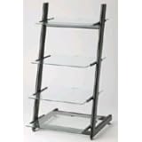 OmniMount Lunar LA-4 Audio Tower - Stand for audio system ( rack ) - black - floor-standing