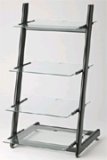 OmniMount Lunar LA-4 Audio Tower - Stand for audio system ( rack ) - black - floor-standing