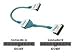 Cables To Go - 50029 - 24in Molded Round 2-Device EIDE UV Blue