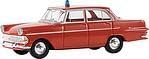HO Scale Emergency Opel Rekord PII Sedan - Assembled -- Fire (red, German Lettering)
