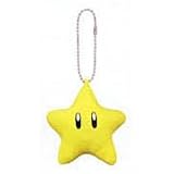 Super Mario Brothers Plush Keychain - Star