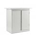 ALERA Steel Refreshment Center, Two Fixed Interior Shelves, 36 x 24 x 34, Light Gray