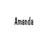 Clearly Charming Name Amanda RED HEART Laser Italian Charm Link