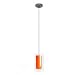 Efficient Lighting Clear Outer Glass with Orange- Pendant Light