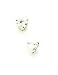 14k Yellow 4 mm Heart CZ Friction-Back Stud Earrings