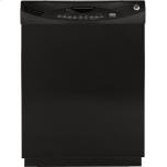 GE: GLD6904RBB Full Console Dishwasher with 4 Cycles, 16 Place Settings, CleanSensor,Steam pre-wash and Platinum silver four-position deep-tiered adjustable nylon rack: Black on Black