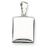 Sterling Silver Square Plain Locket