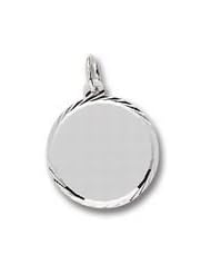 Rembrandt Charms Round Diamond Cut Disc Charm