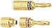 Ultralink Ul-0521/4 Pk 24K Gold Compression-Fit Banana Plugs