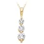 14kt. Gold, 1 ct. tw. Three Diamond Pendant