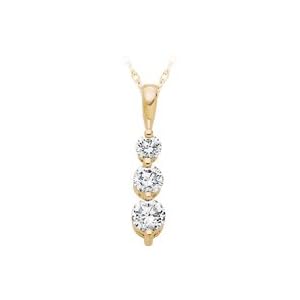 14kt. Gold, 1 ct. tw. Three Diamond Pendant by Fred Meyer Jewelers