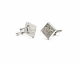 Boston Red Sox MLB Logo'd Silver Series Executive Cufflinks w/Jewelry Box