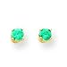 14k 3mm Blue Zircon Earrings