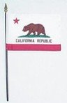 California State Flag Rayon On Staff 4 in. x 6 in.