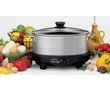 West Bend 84846 6-Quart "Versatility Deluxe" Everyday Cooker, Stainless Steel/Black