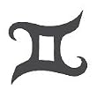 Gemini Zodiac Sign Temporary Tattoo 2x2