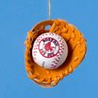 Boston Red Sox Baseball in Glove Ornament