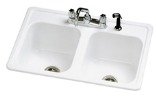 11AVBRA26GL. SL160  Double Bowl Arlington Sink   53464 33X22bis 2Bwl Kitch Sink