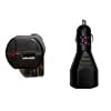 Wired--up USB Car Charger Adapter - Black