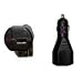 Wired--up USB Car Charger Adapter - Black