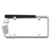 Golf Club License Plate Frame (Chrome Metal)