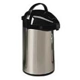 Low Profile Commercial Grade 3-Liter Airpot w/Push-Button Pump, Stainless