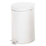 Polder 228531 5-2/7-Gallon Round Step Can, White