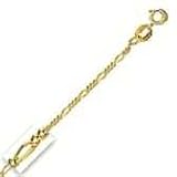 14k Yellow Gold 20 Inch X 1.3 mm Figaro Chain Necklace - O Ring Clasp