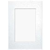 Collector's Gallery Embossed White Stars & Swirls Photo Greeting Card for Your 3.5x5 or 4x6 Picture.