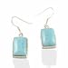 Rectangular Larimar Earrings