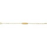 14K Yellow Gold Child's Oval I.D. Bracelet-