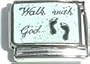 Clearly Charming Walk With God Italian Charm Bracelet Link