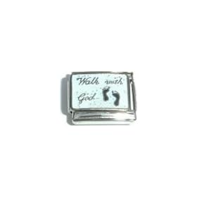 Clearly Charming Walk With God Italian Charm Bracelet Link