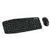 Microsoft Wireless Optical Desktop 700 v2 - Keyboard - wireless - RF - mouse - USB wireless receiver - black - English - OEM (pack of 3 )