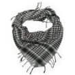 Trendy Plaid & Houndstooth Check Soft Square Scarf - Black & White