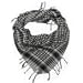 Trendy Plaid & Houndstooth Check Soft Square Scarf - Black & White Multi By TrendsBlue