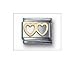 Jewelry : Double Heart No Color Classic Gold, Italian Charm by Nomination Charms