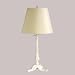 Webber Table Lamp with Charlotte Cream Shade in Antique White