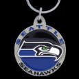 Seattle Seahawks Round NFL Football Keychain